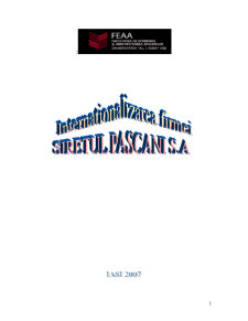 Internaționalizarea firmei Siretul Pașcani SA - Pagina 1