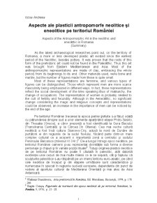 Aspecte ale Plasticii Antropomorfe Neolitice și Eneolitice pe Teritoriul României - Pagina 1