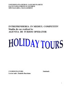 Întreprinderea în mediul competitiv - agenția de turism operator - Pagina 1
