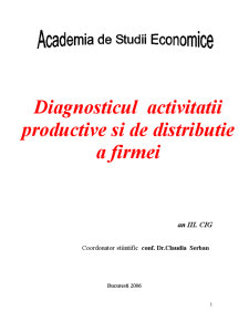 Diagnosticul activității productive și de distribuție a firmei - Pagina 1