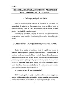 Piețe de Capital - Pagina 1
