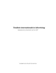 Tendințe internaționale în advertising - Pagina 1
