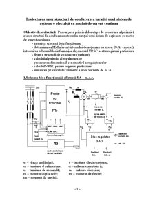 Proiectarea unor Structuri de Conducere a Turației unui Sistem de Acționare Electrică cu Mașină de Curent Continuu - Pagina 1