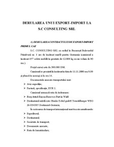 Derularea unui Export-Import la SC Consulting SRL - Pagina 1