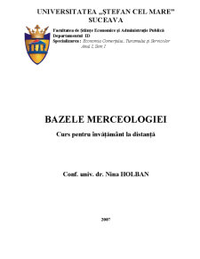 Bazele Merceologiei - Pagina 1