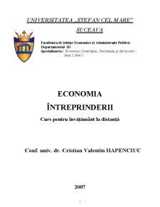 Economia Întreprinderii - Pagina 1