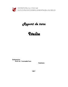 Raport de țară - Italia - Pagina 1