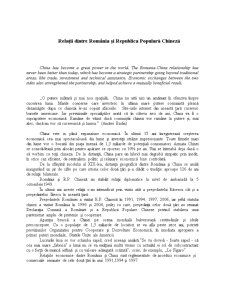 Relații dintre România și Republica Populară Chineză - Pagina 1
