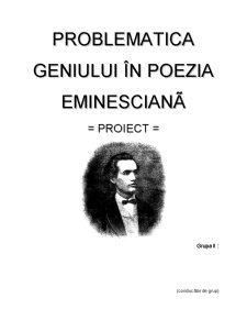 Problematica geniului la Eminescu - Pagina 1
