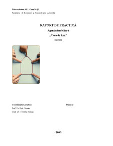 Raport de practică agenția imobiliară - Casă de Lux - Pagina 1