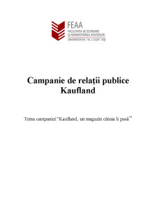 Campanie de Relații Publice Kaufland - Pagina 1