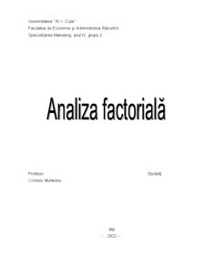 Analiză factorială - Pagina 1