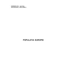 Populația Europei - Pagina 1