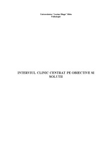 Interviul clinic centrat pe obiective și soluții - Pagina 1