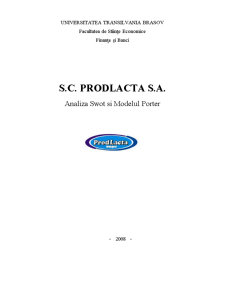 Analiza Swot și Modelul Porter SC Prodlacta SA - Pagina 1