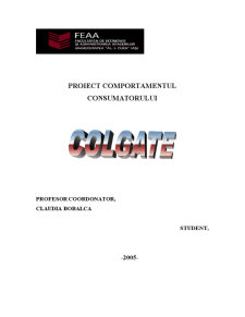Colgate - Proiect Marketing - Pagina 1