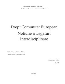 Dreptul european și legăturile sale interdisciplinare - Pagina 1