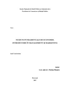 Noțiuni fundamentale de economie - introducere în management și marketing - Pagina 1