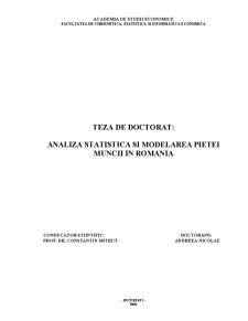 Analiza statistică și modelarea pieței muncii în România - Pagina 1