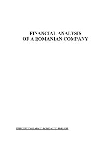 Financial Analysis of a Romanian Company - Pagina 1