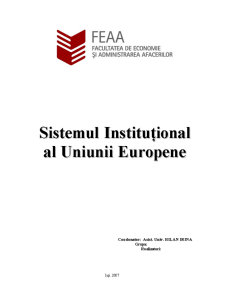 Sistemul Instituțional al Uniunii Europene - Pagina 1