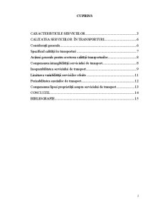 Caracteristicile Serviciilor și Calitatea Serviciilor în Transport - Pagina 2