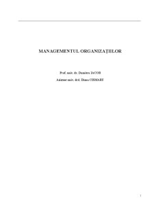 Managementul Organizațiilor - Pagina 1
