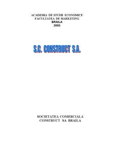 Monografie societate comercială - economia întreprinderii - Pagina 1