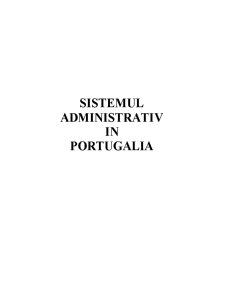 Sistemul Administrativ în Portugalia - Pagina 1