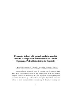 Politica industrială a Uniunii Europene. Politica industrială a României - Pagina 2