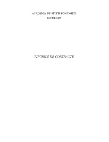 Tipurile de Contracte - Pagina 1