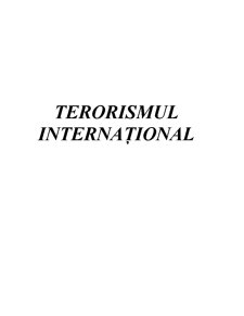 Terorismul Internațional - Pagina 1