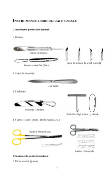 Instrumente Chirurgicale Uzuale - Pagina 1