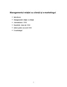 Managementul Relației cu Clienții și E-marketingul - Pagina 2
