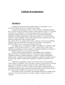 Limbaje de programare - prezentare generală - Pagina 2
