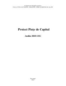Proiect piețe de capital - Analiza BRD-GSG - Pagina 1