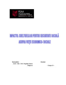 Impactul cheltuielilor pentru securitate socială asupra vieții economico-sociale - Pagina 1