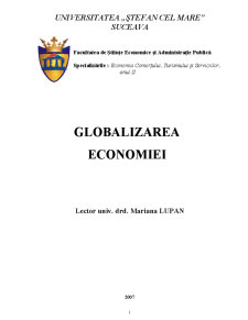 Globalizarea Economiei - Pagina 1