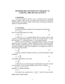 Determinarea Exponentului Adiabatic al Gazelor prin Metoda Acustica - Pagina 2