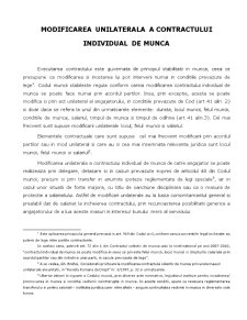 Modificarea unilaterală a contractului individual de muncă - Pagina 1