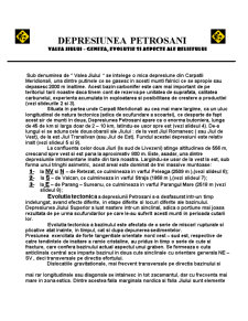 Depresiunea Petroșani - geneză, evoluție și aspecte ale reliefului - Pagina 1