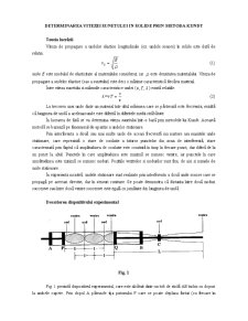 Determinarea vitezei sunetului în solide prin metoda Kundt - Pagina 1