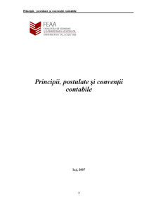 Principii, postulate și convenții contabile - Pagina 1