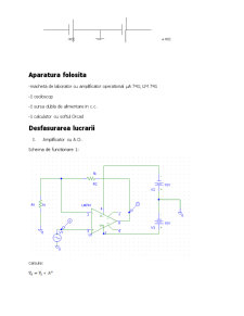 Utilizarea amplificatorului operațional ca amplificator, integrator, diferențiator - Pagina 3