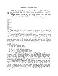 Prezentare a Limbajului HTML - Pagina 3