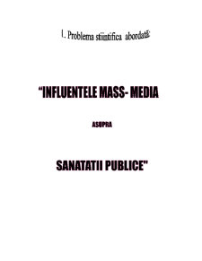 Influențele mass-media asupra sănătății publice - Pagina 2