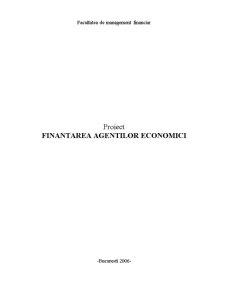 Finanțarea agenților economici - Pagina 1