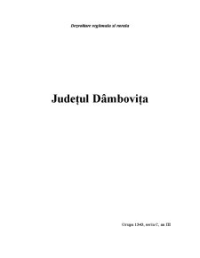Dezvoltare rurală - județ Dâmbovița - Pagina 1