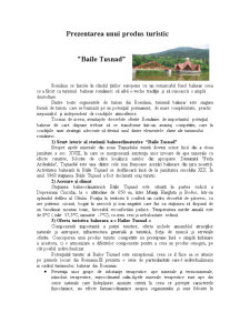 Prezentarea unui produs turistic - Băile Tușnad - Pagina 1