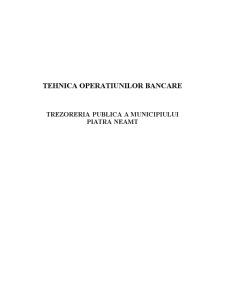 Tehnica operațiunilor bancare - Pagina 1